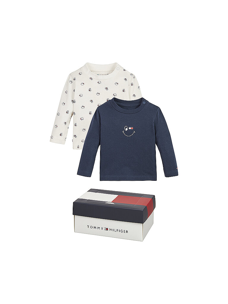 TOMMY HILFIGER Baby Jungen Langarmshirt 2er-Pkg. blau | 74